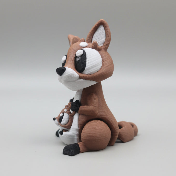 Kangaroo with joey Flexi 3D Printed Figure!