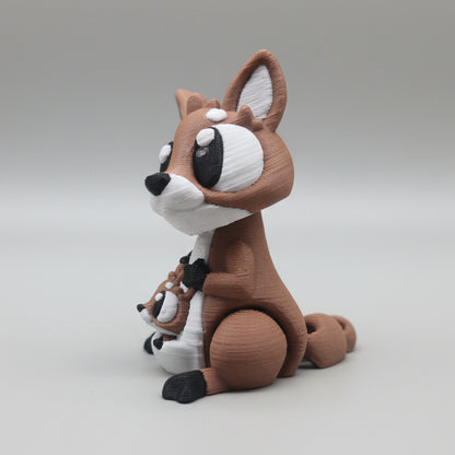 Kangaroo with joey Flexi 3D Printed Figure!