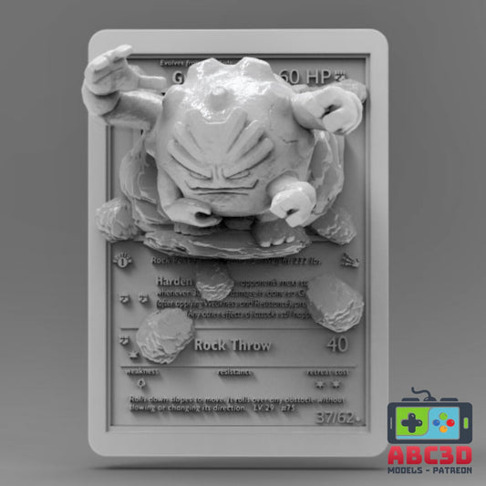 3D Printed Graveler Pokémon Card