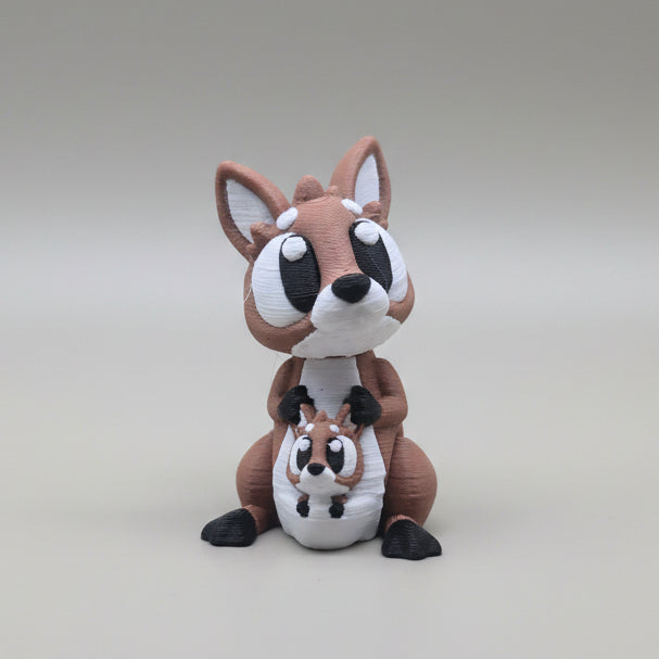 Kangaroo with joey Flexi 3D Printed Figure!