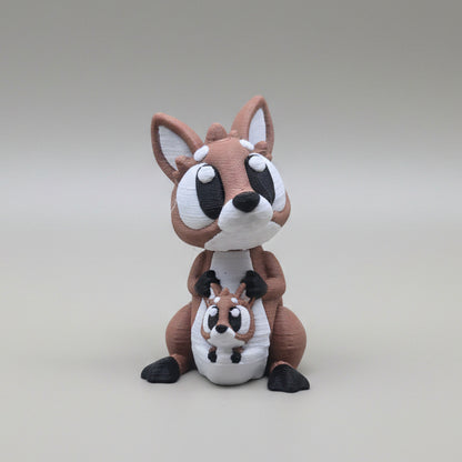 Kangaroo with joey Flexi 3D Printed Figure!