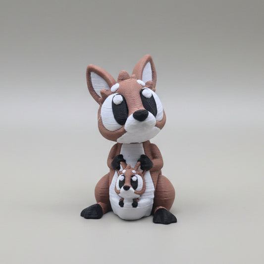 Kangaroo with joey Flexi 3D Printed Figure!